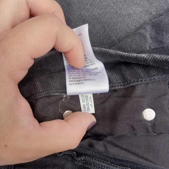 American Eagle Stretch Curvy Straight Size 4 Long Women's Black Denim Jeans - Picture 7 of 10